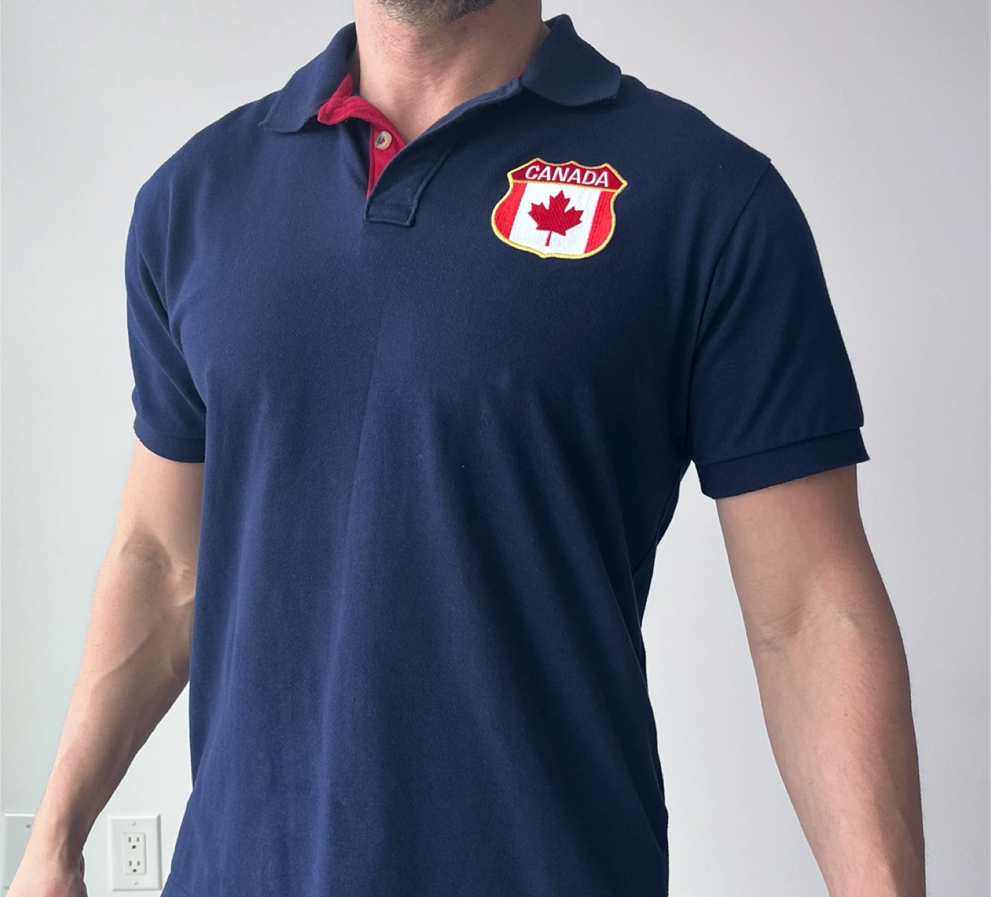 Canada Day Navy Blue Polo Shirt - Size M