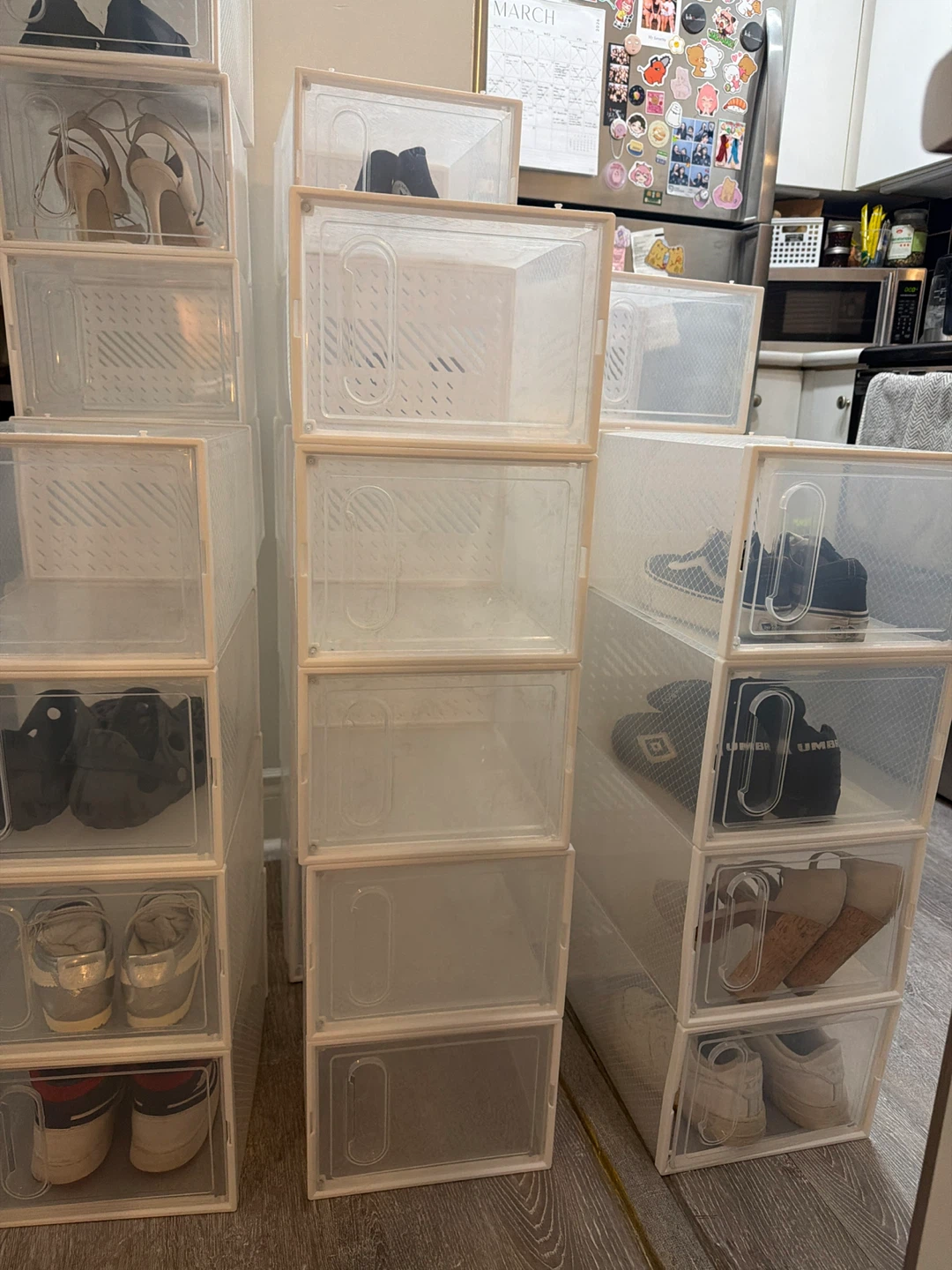 Stackable Clear Shoe Storage Boxes