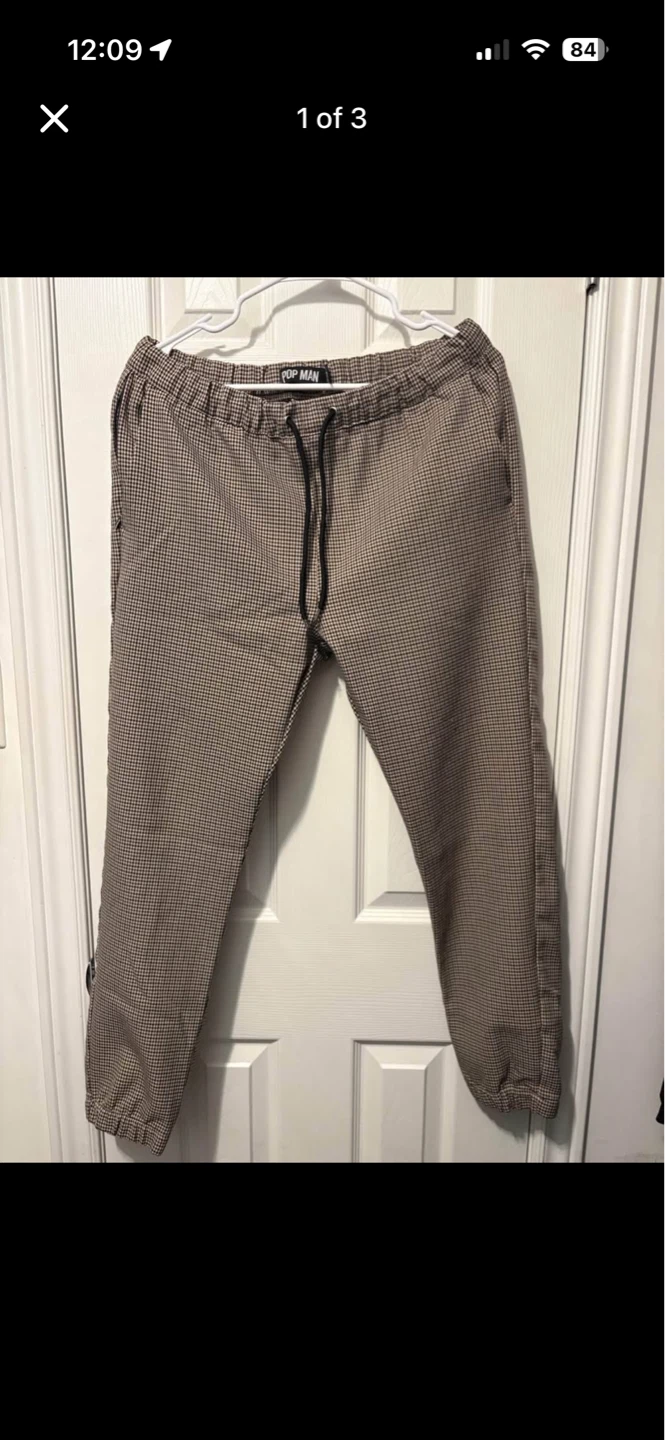 Pop Man Plaid Jogger Pants