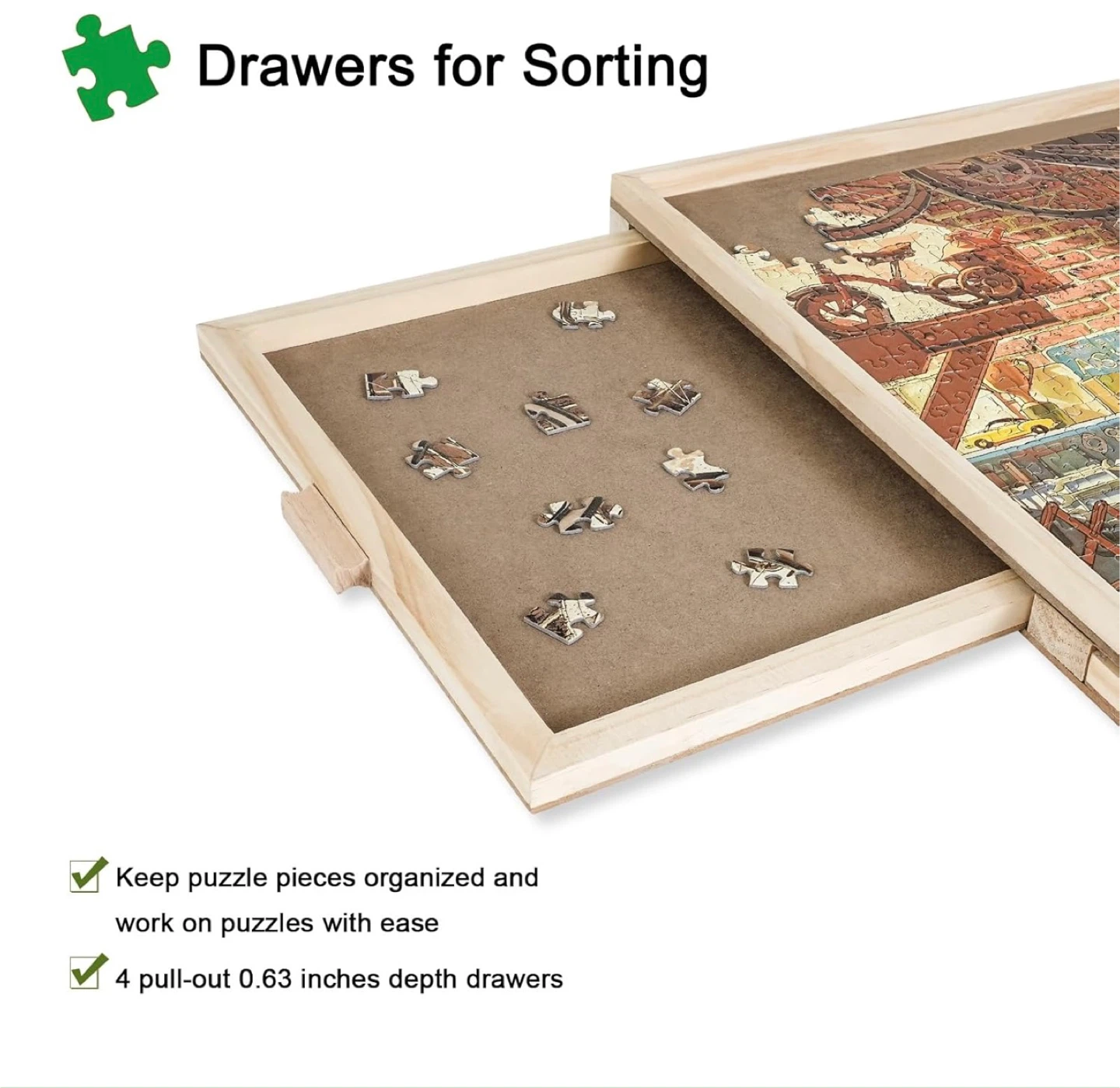 1500-Piece Puzzle Board with 4 Sliding Drawers - photo 5
