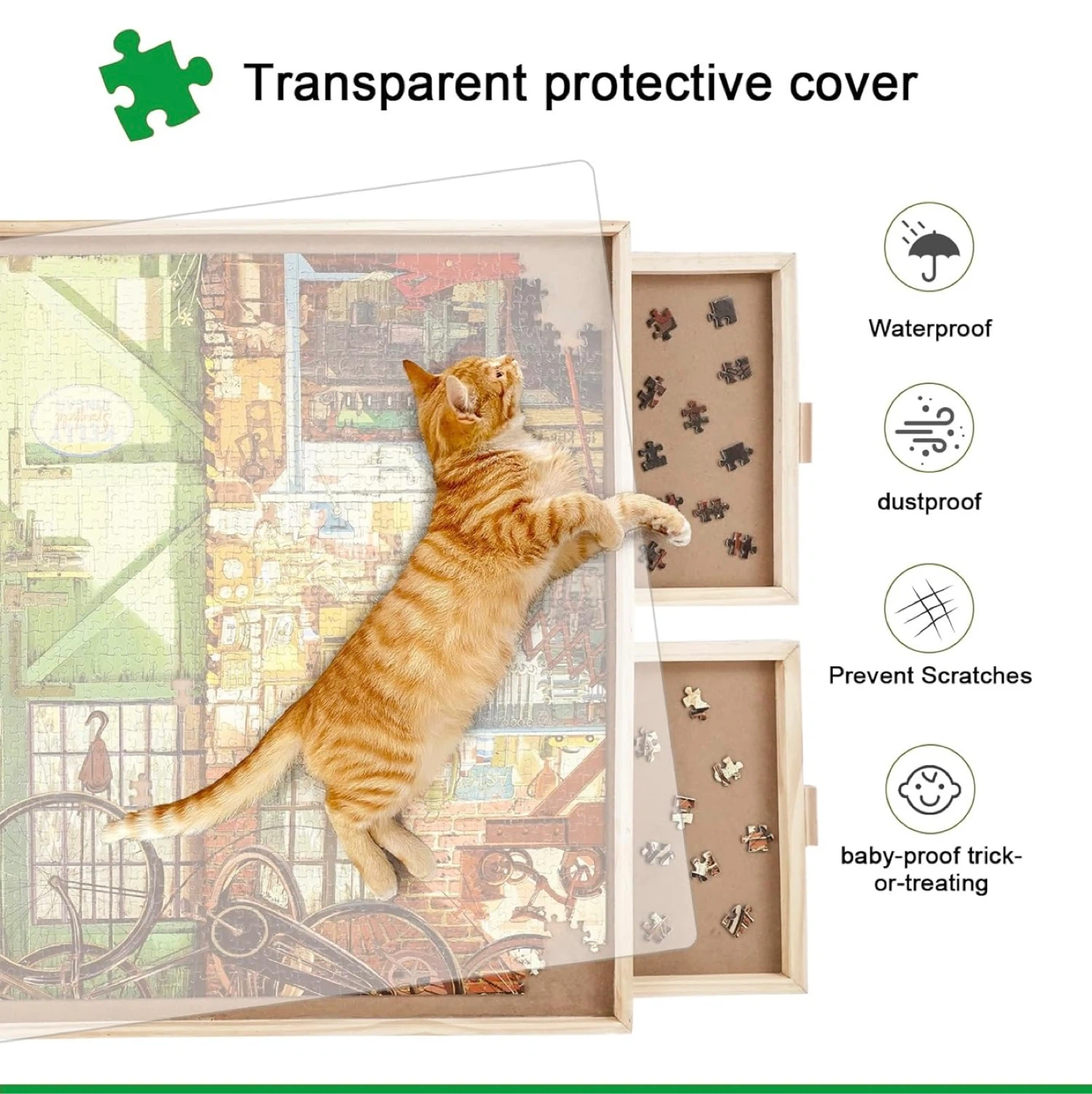 1500-Piece Puzzle Board with 4 Sliding Drawers - photo 2