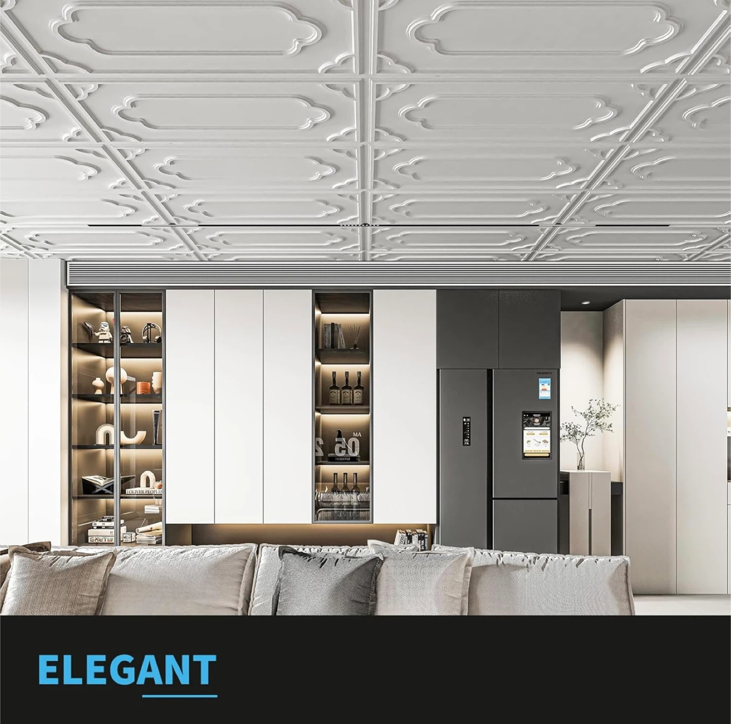 White PVC Decorative Ceiling Tiles 12pcs ( 24" x 48") - photo 4