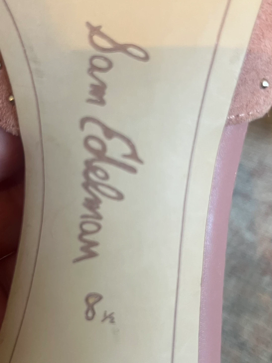 Sam Edelman Pink Suede Studded Heels Size 8.5 - photo 3