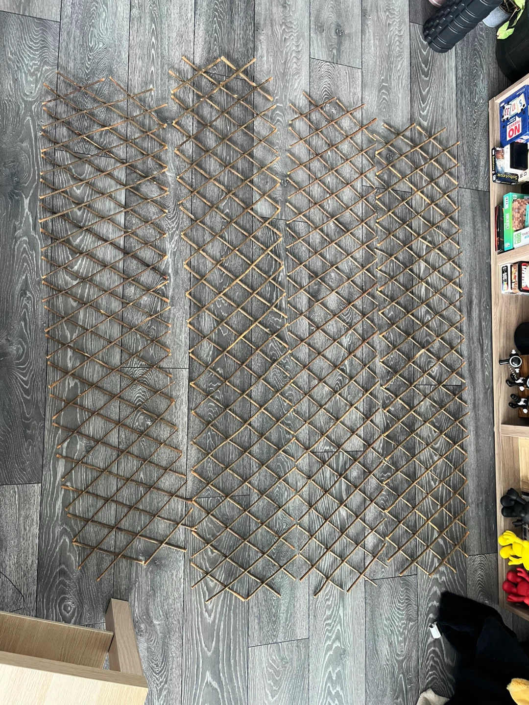 Set of 4 Rustic Twig Trellis Panels
