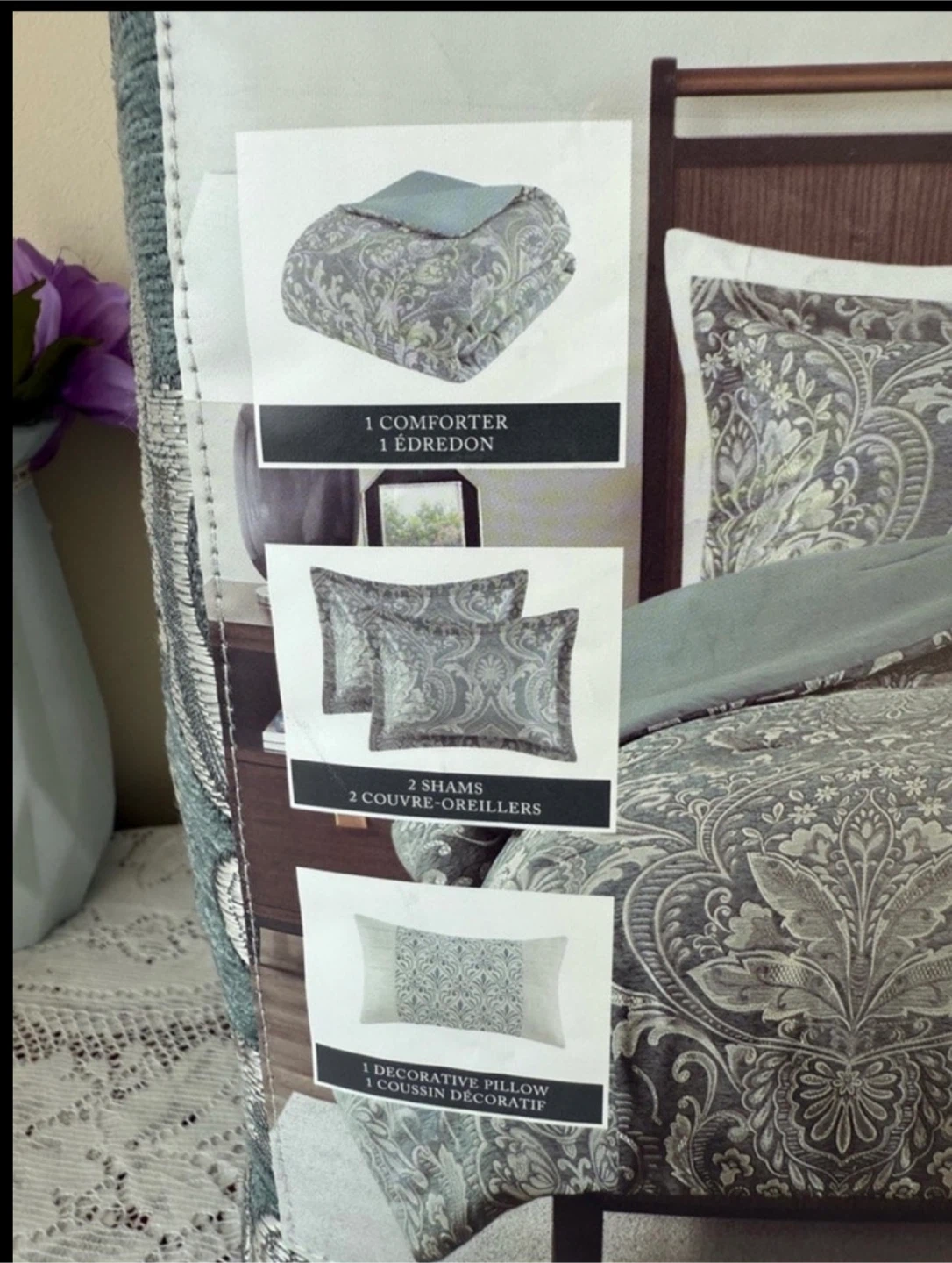 Comforter Set (Queen/Double Size) BRAND-NEW/ 4 pcs - photo 4