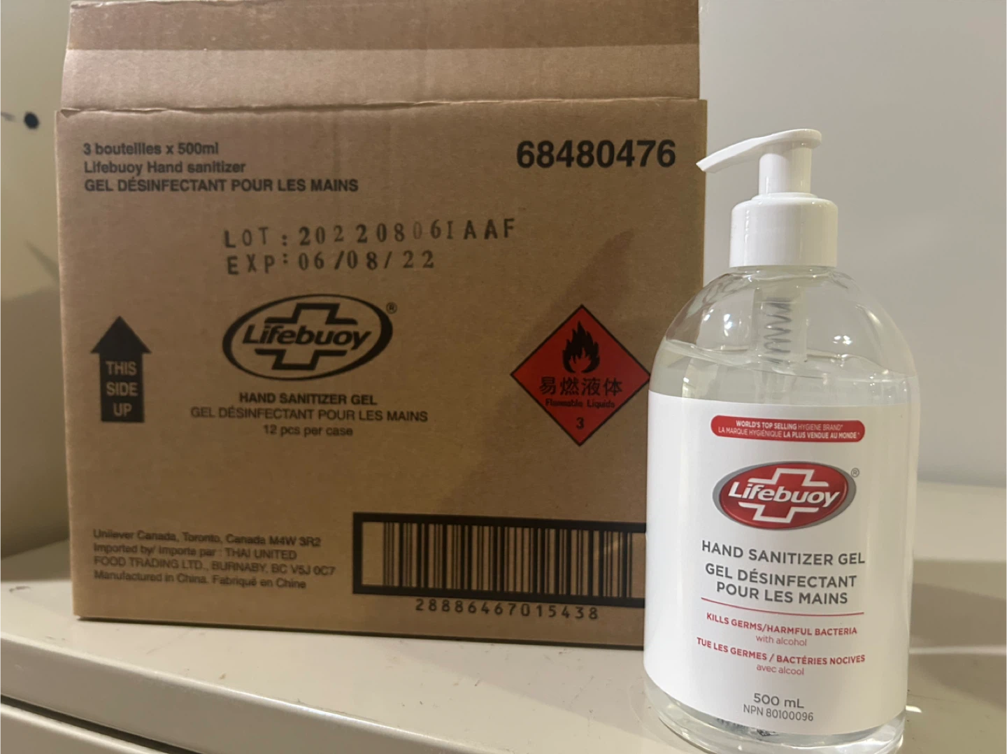 Lifebuoy Hand Sanitizer Gel 500ml - 3 Bottles