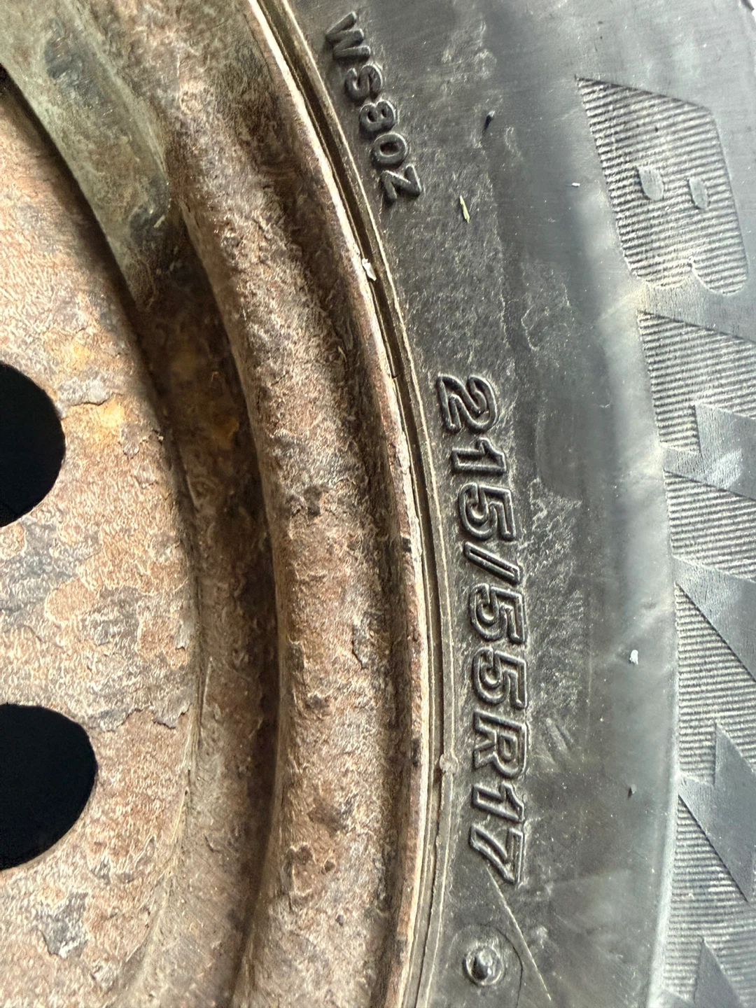 215/55R17 Snow Tires on Steel Rims - photo 2