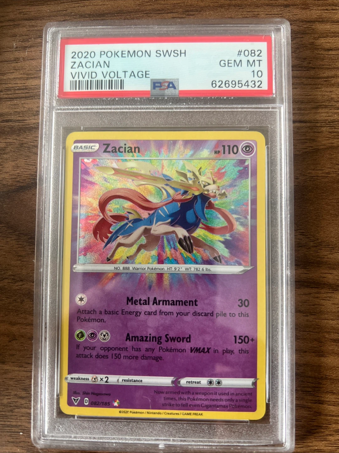 2020 Pokémon Zacian Vivid Voltage #082 Trading Card (PSA 10)