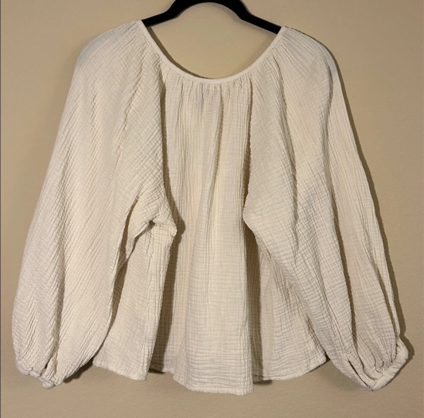 Universal Thread 100% cotton cream blouse, size L - photo 2