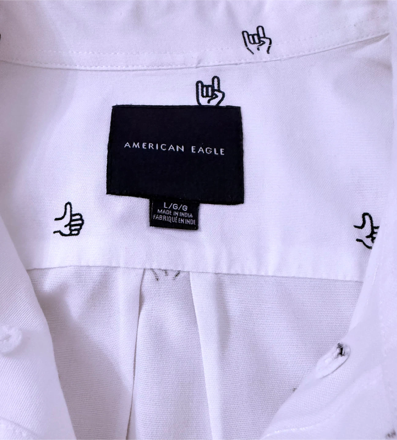 American Eagle Short Sleeve Button Up Shirt Size L - photo 3
