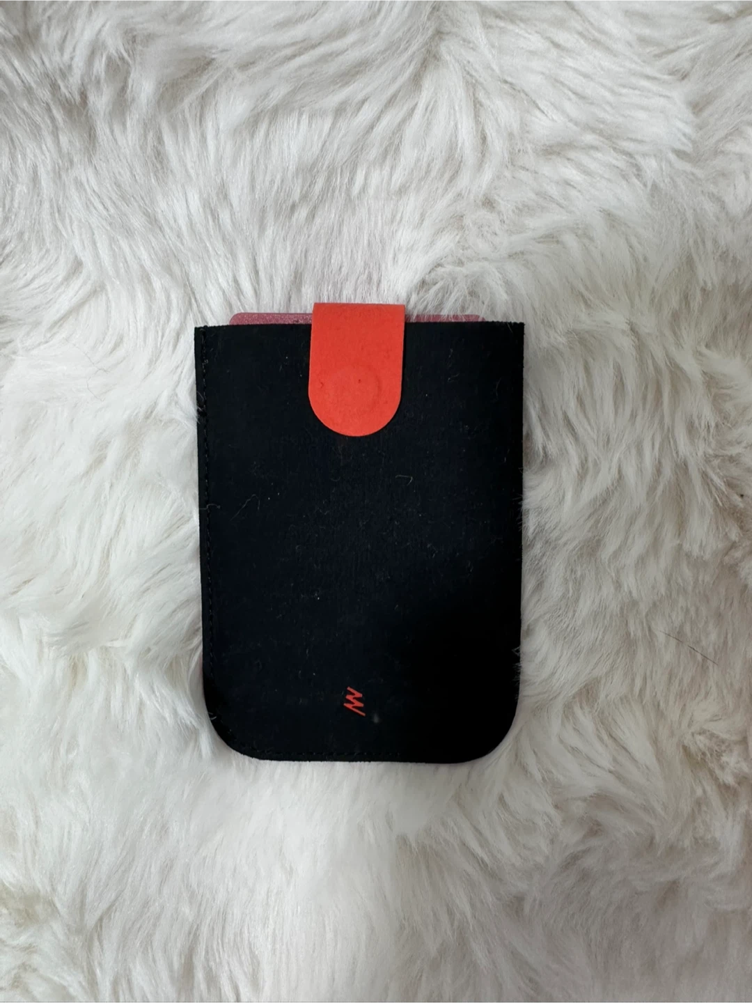 Shiny Card Holder with Red Tab