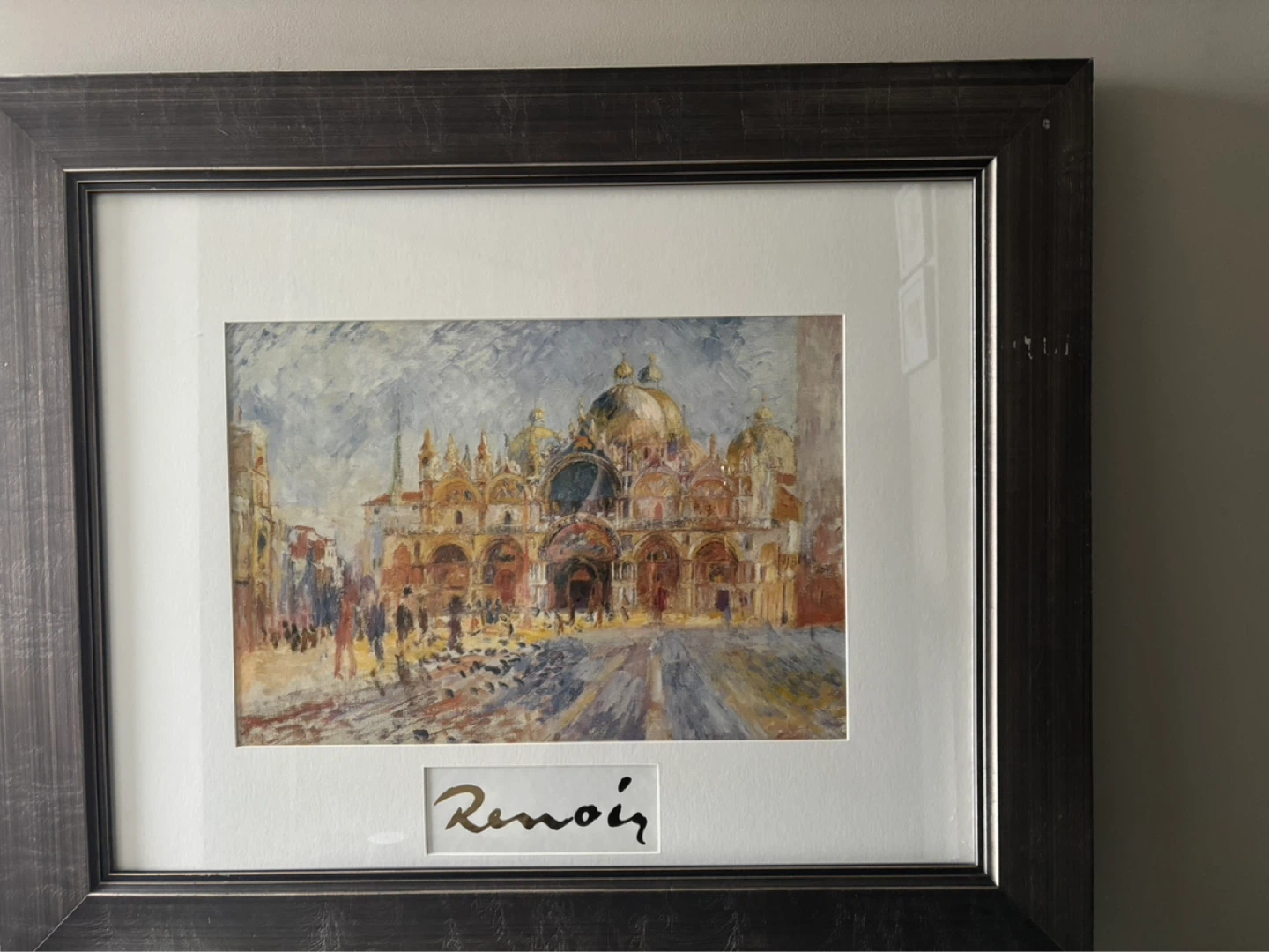 Framed Renoir print under glass - photo 3