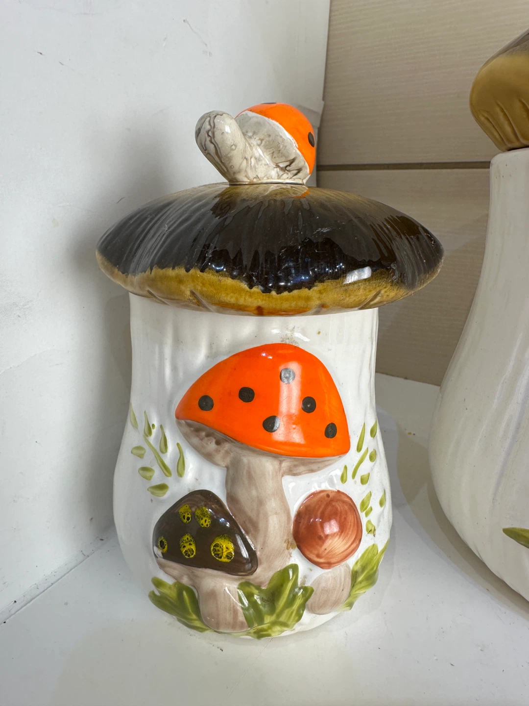 Vintage Mushroom Ceramic Canister Set - photo 3