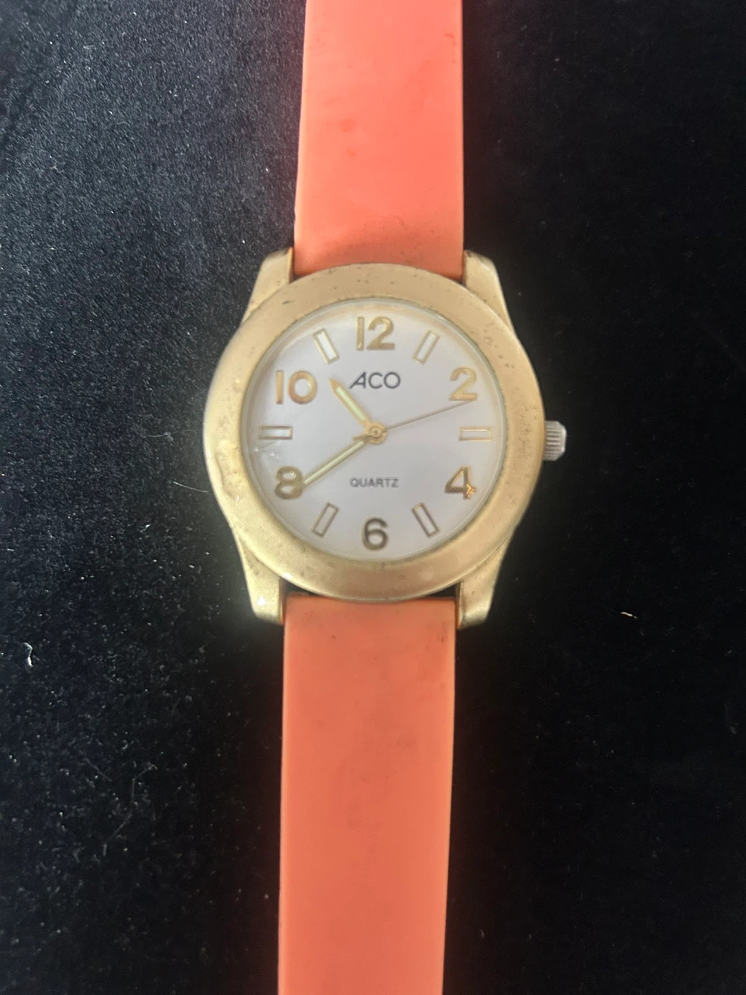 ACO Quartz Watch with Orange Strap