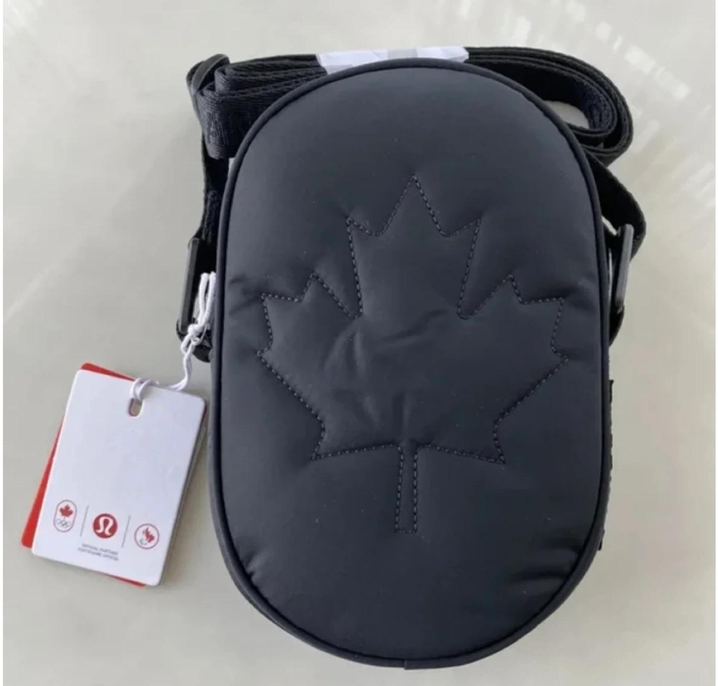 Lululemon Black Maple Leaf Crossbody Bag