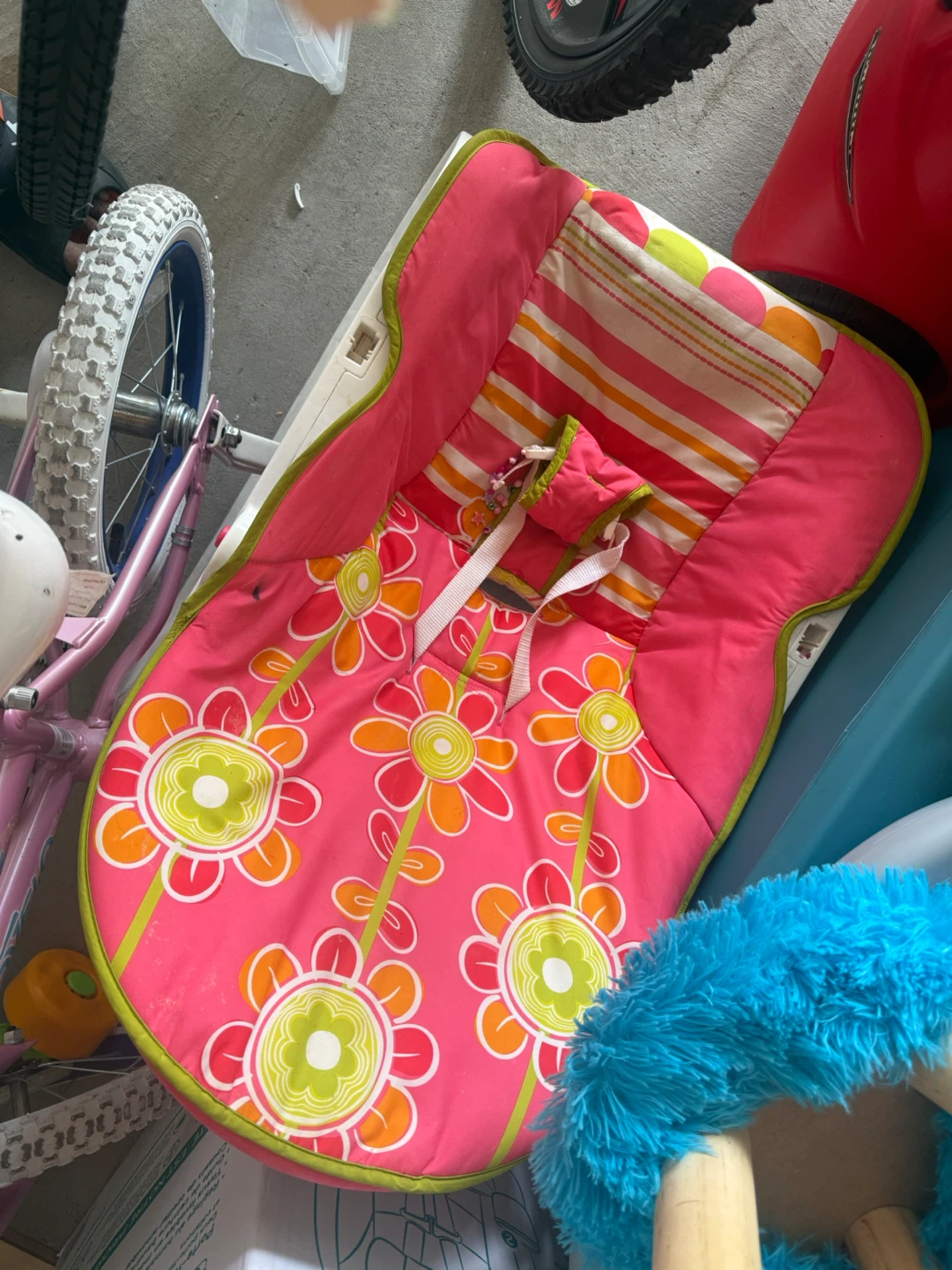 Baby Bouncer Seat Pad Pink Floral