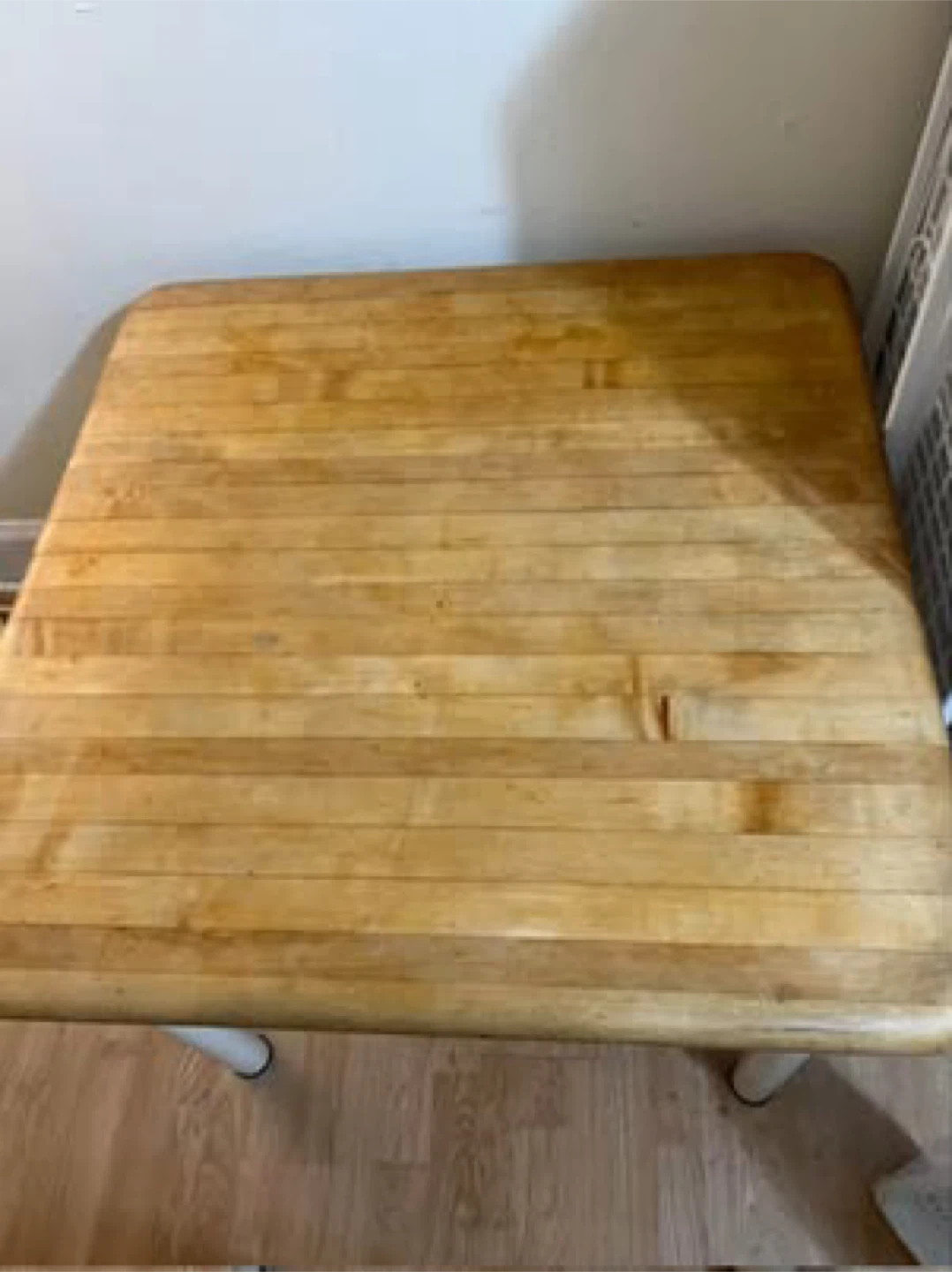 Wooden Top Table with White Legs - photo 3