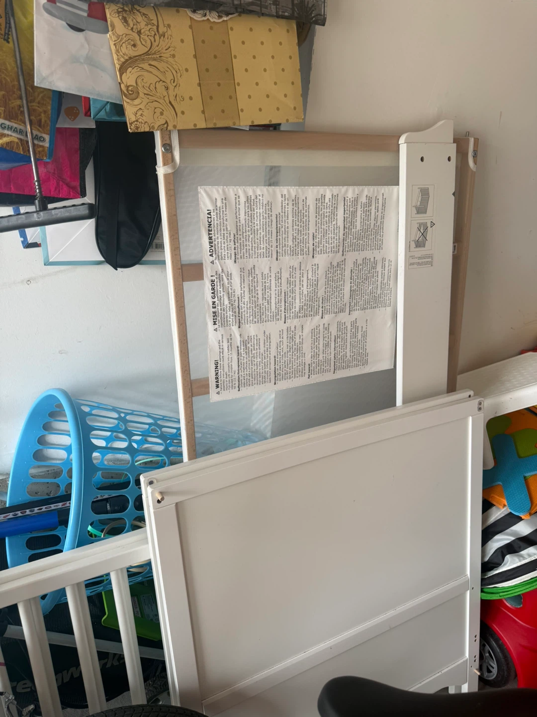 White Crib with Mattress - photo 2