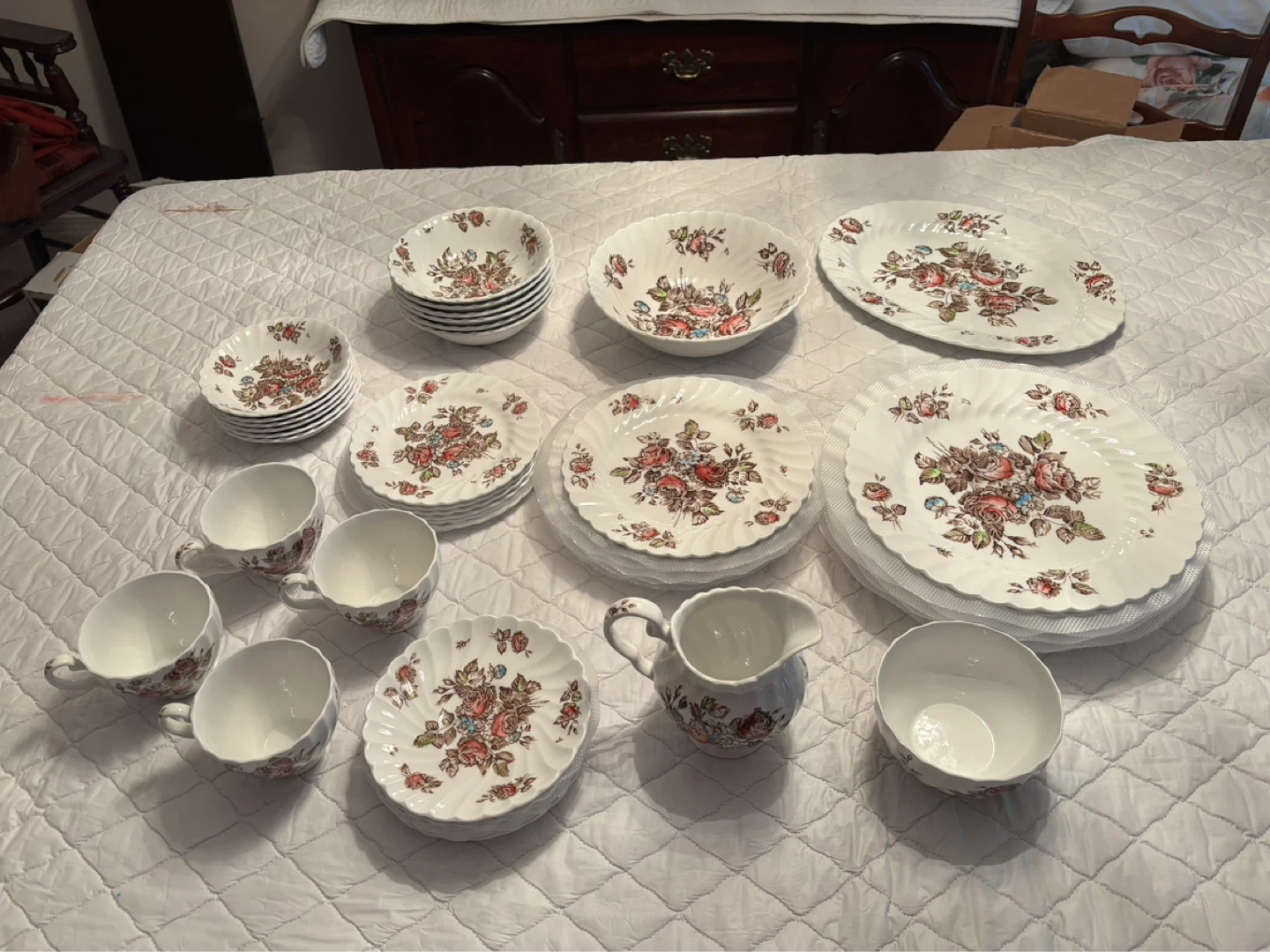 Johnson Bros "Devon Sprays" Tea Set