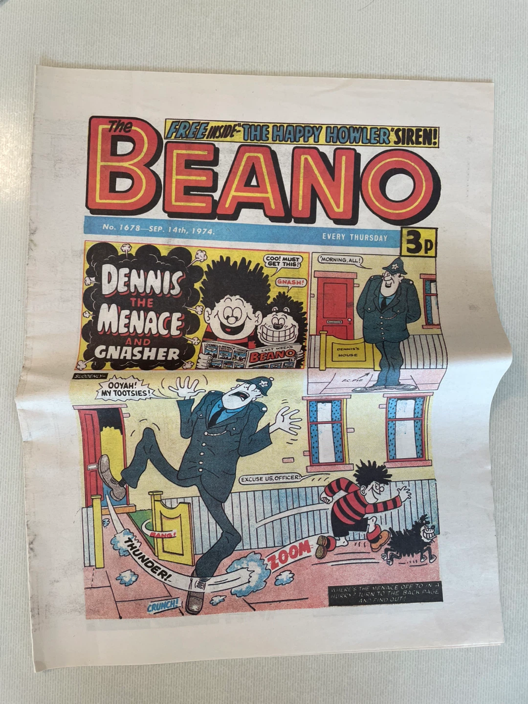 Vintage The Beano 1974 Newsprint Comic