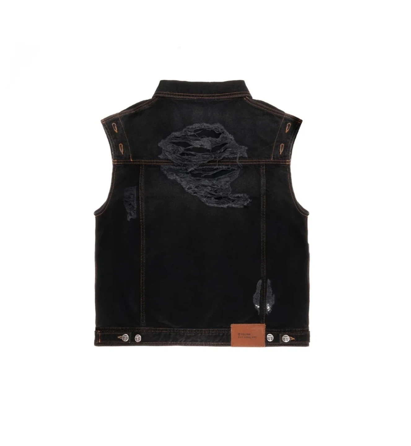 Telfar Detachable Jean Jacket - Distressed Black - photo 4