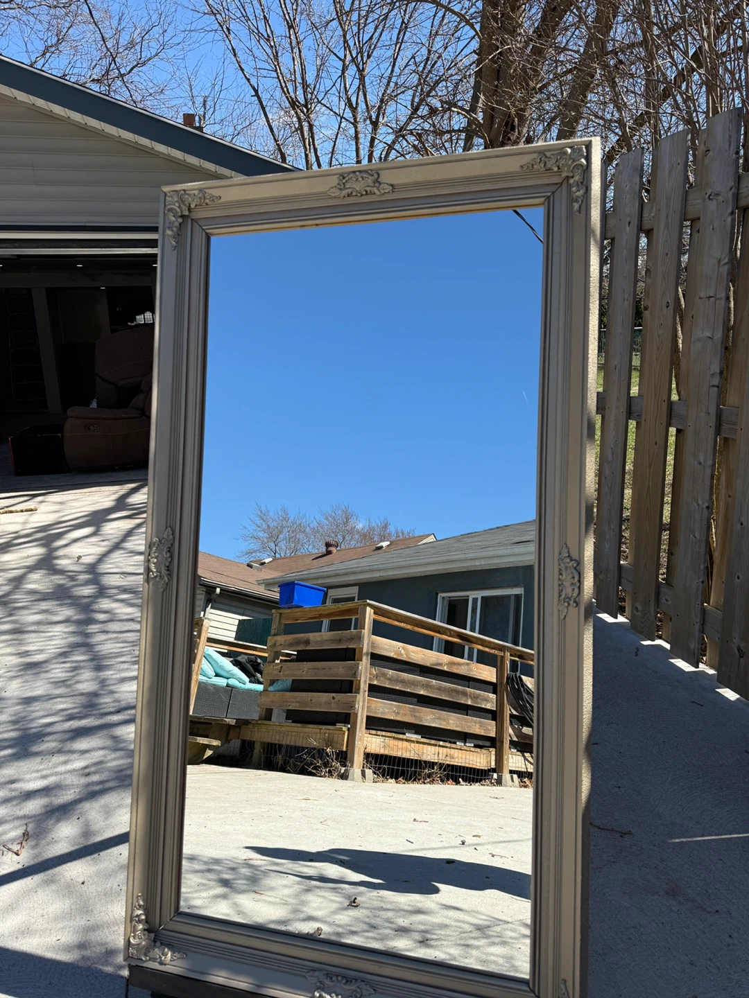 Mirror with stand