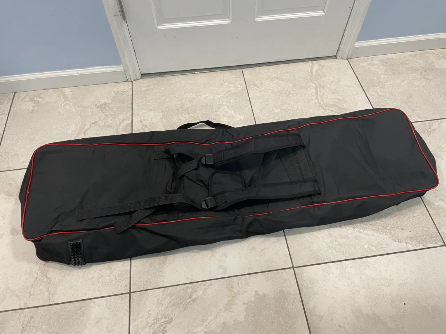 Black Padded Keyboard Gig Bag Case with Red Trim 88 keys - photo 4