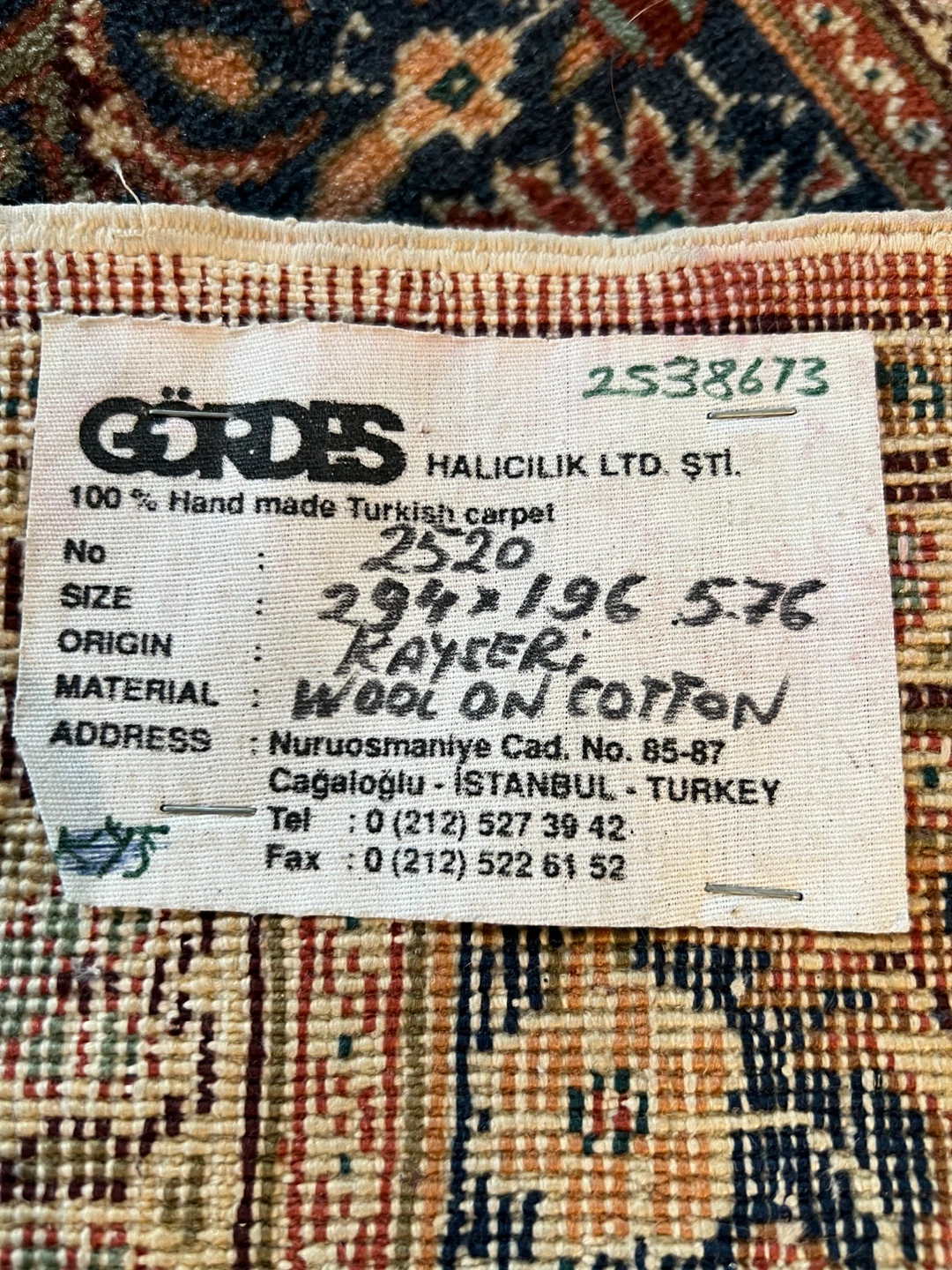 Gordes Hand-made Turkish Carpet - Wool on Cotton - photo 2