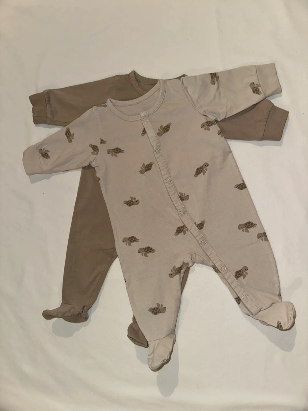 2-Pack Cotton Pajama Jumpsuits NB (1-2M) - photo 4
