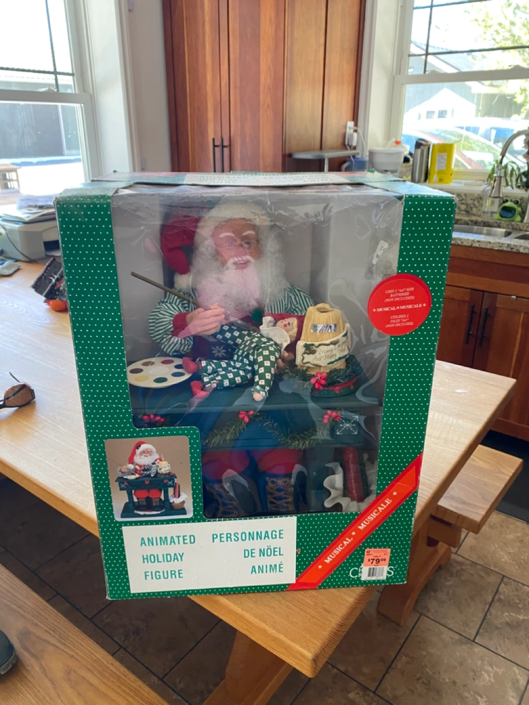 White Rose Animated Holiday Santa Figure - photo 2