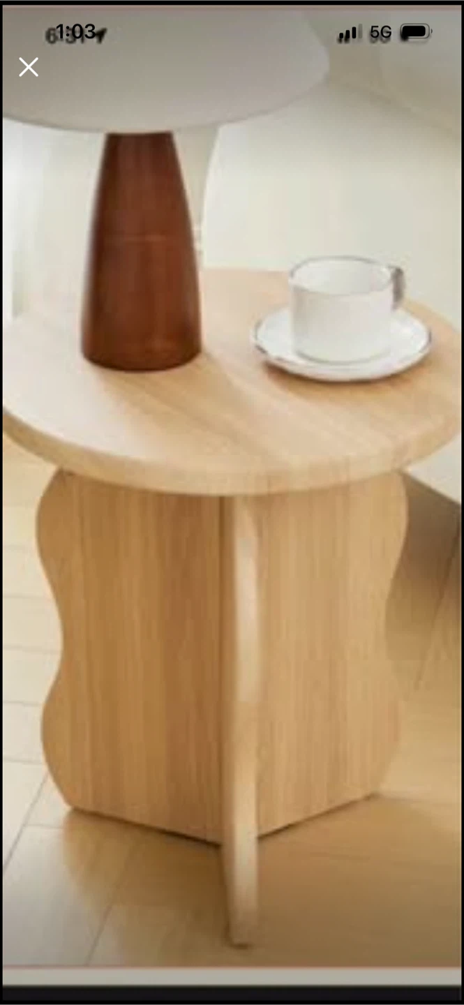New Two Wooden Side Table - 15.75" Diameter, 17.9" Height - photo 3
