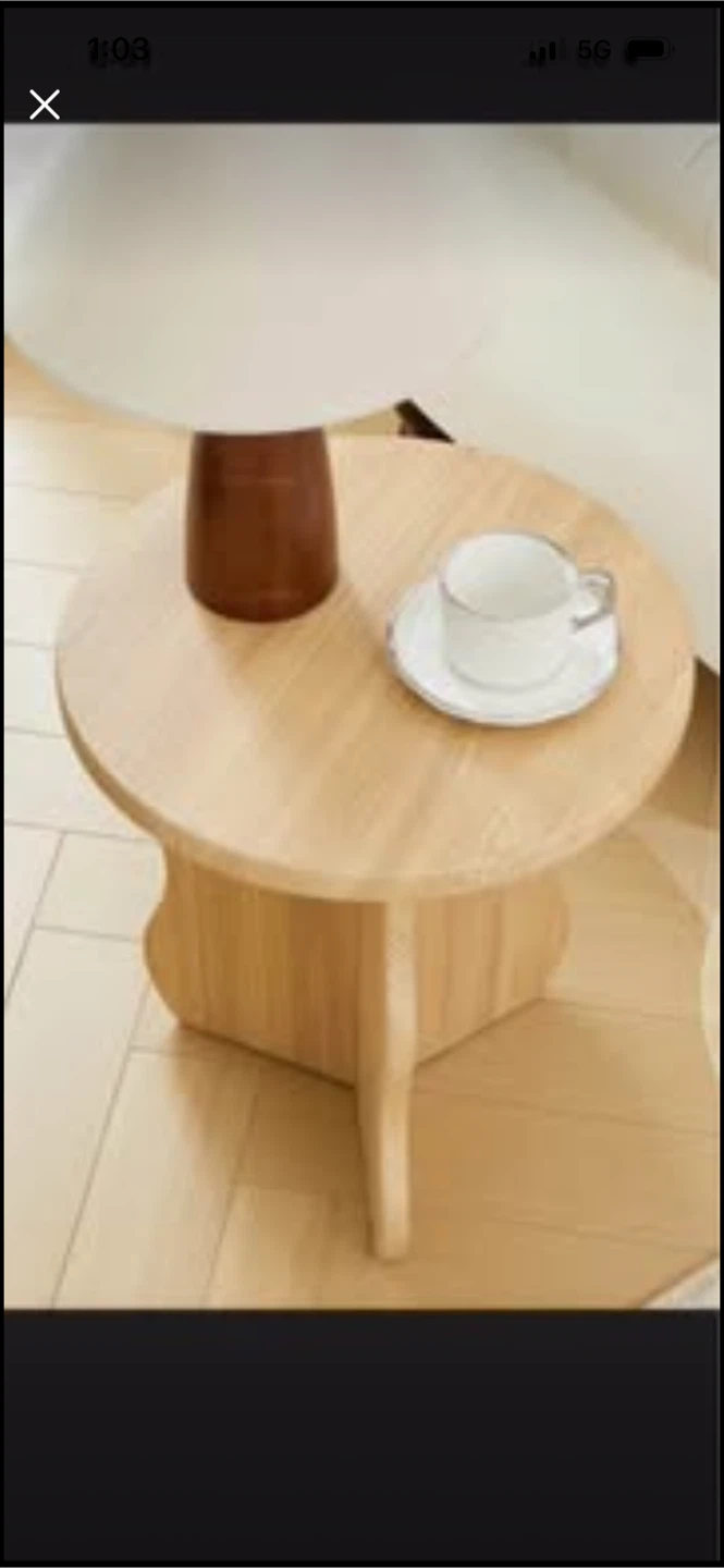 New Two Wooden Side Table - 15.75" Diameter, 17.9" Height - photo 4