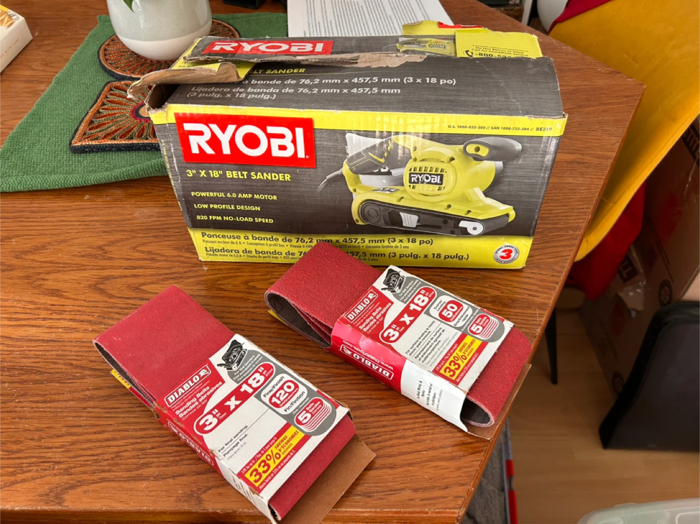 Ryobi 3" x 18" Belt Sander