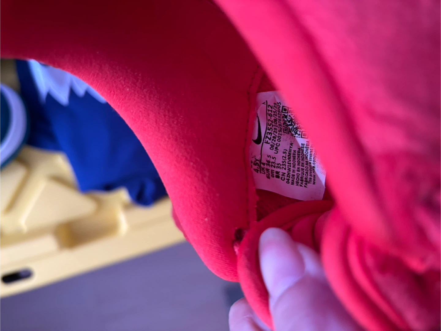 Nike Air Force 1 Red Plush Sneakers - photo 5