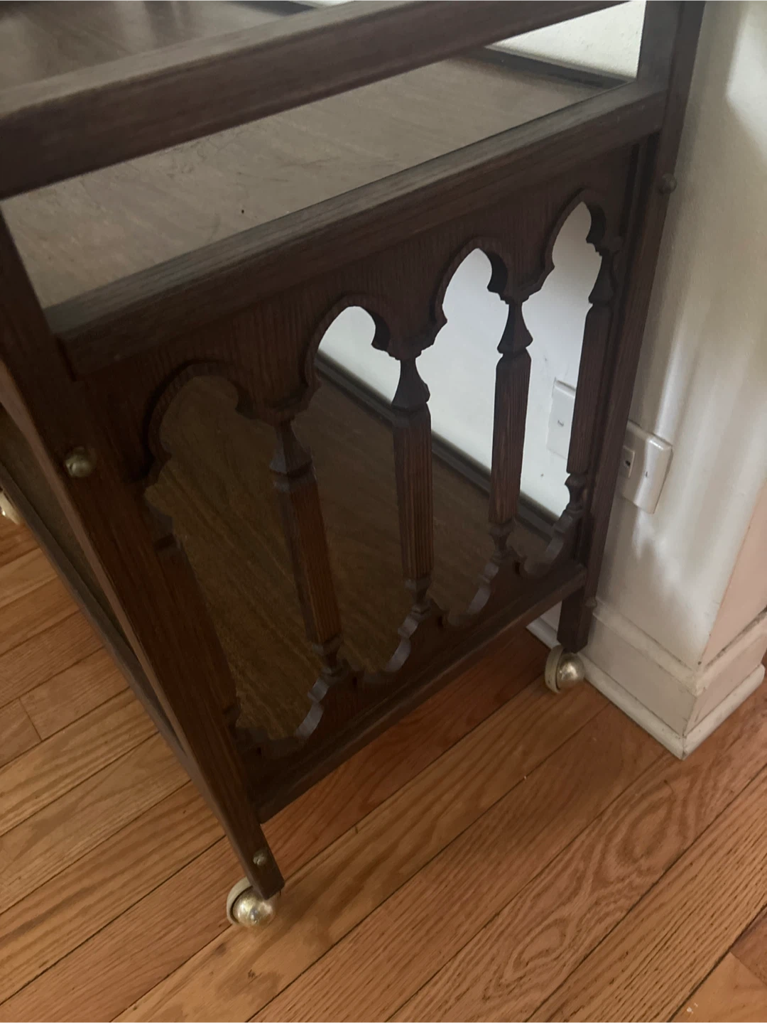 Vintage bar cart with wheels - photo 3