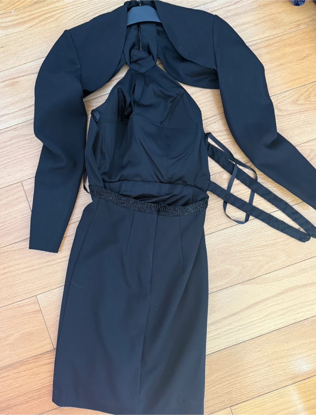 Black Halterneck Dress with Bolero - photo 2