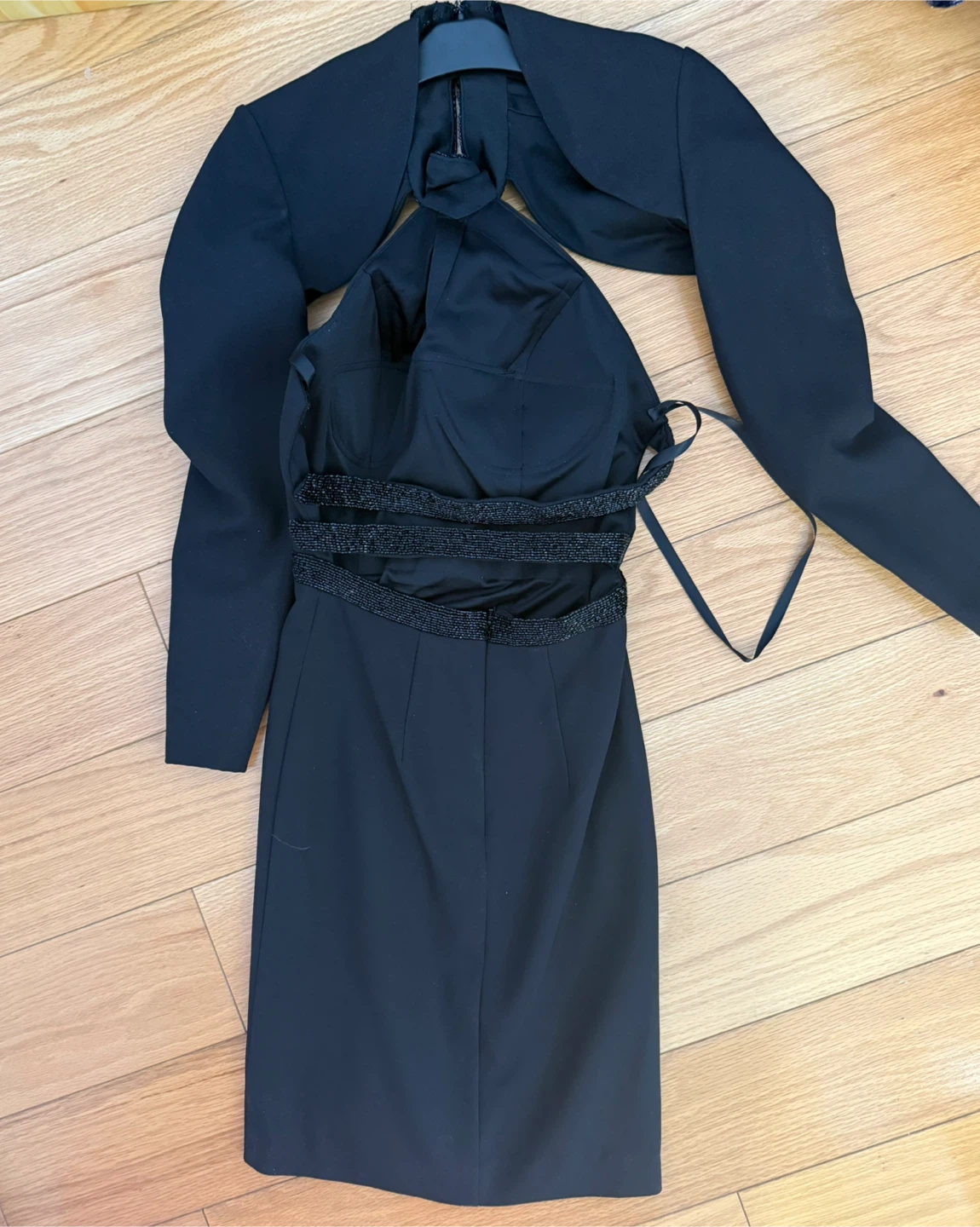 Black Halterneck Dress with Bolero - photo 3