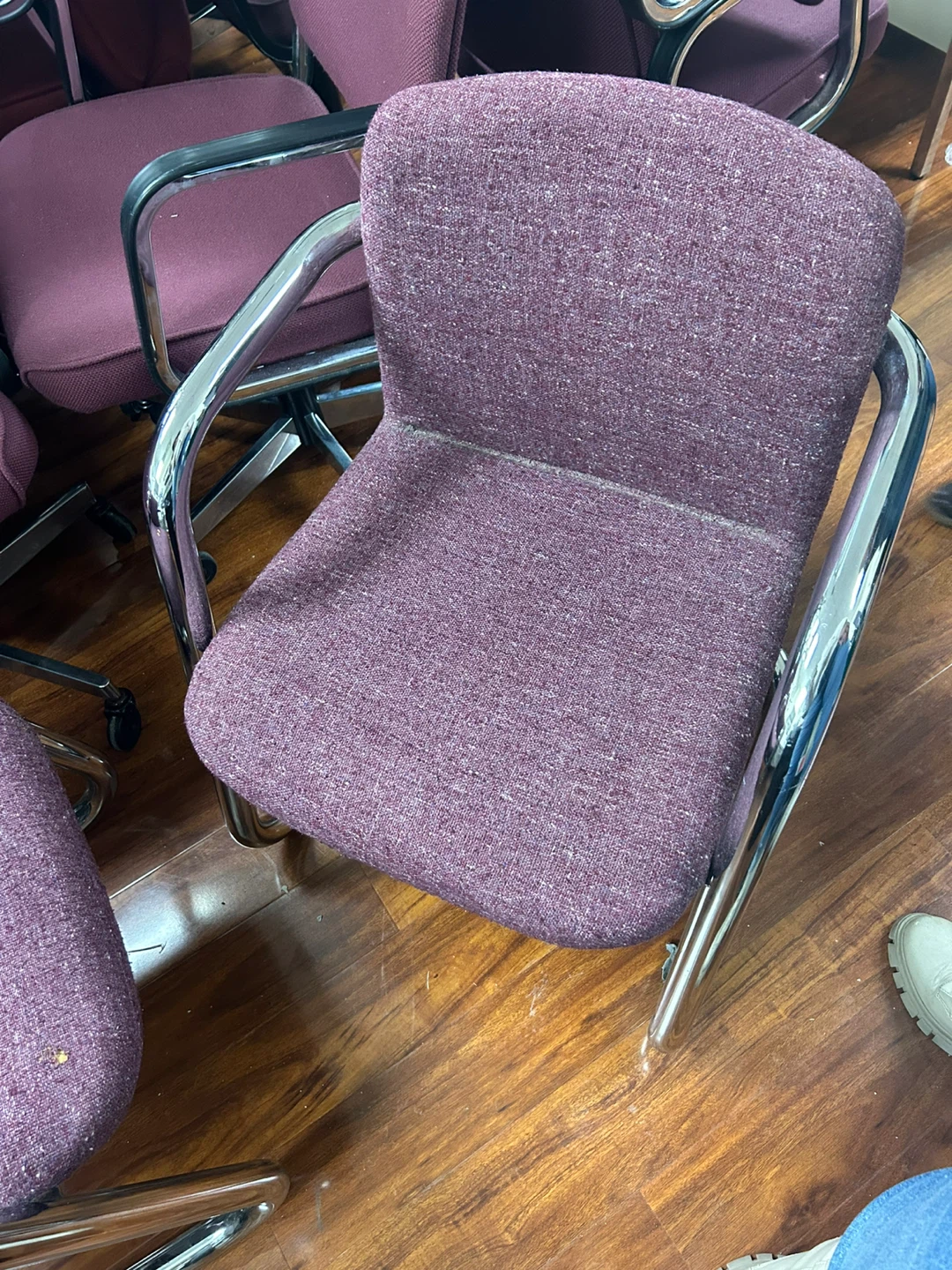 vintage armchair with a chrome frame