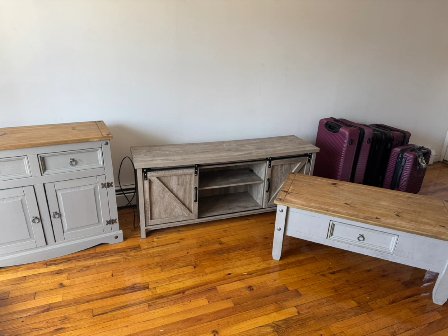 Farmhouse Barn Door TV Stand Console - photo 3