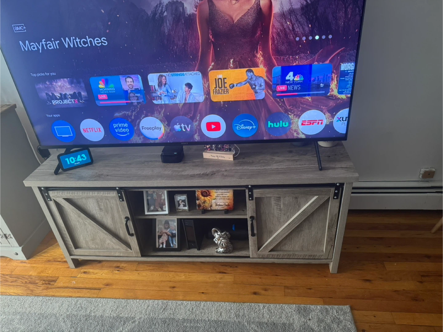 Farmhouse Barn Door TV Stand Console - photo 2