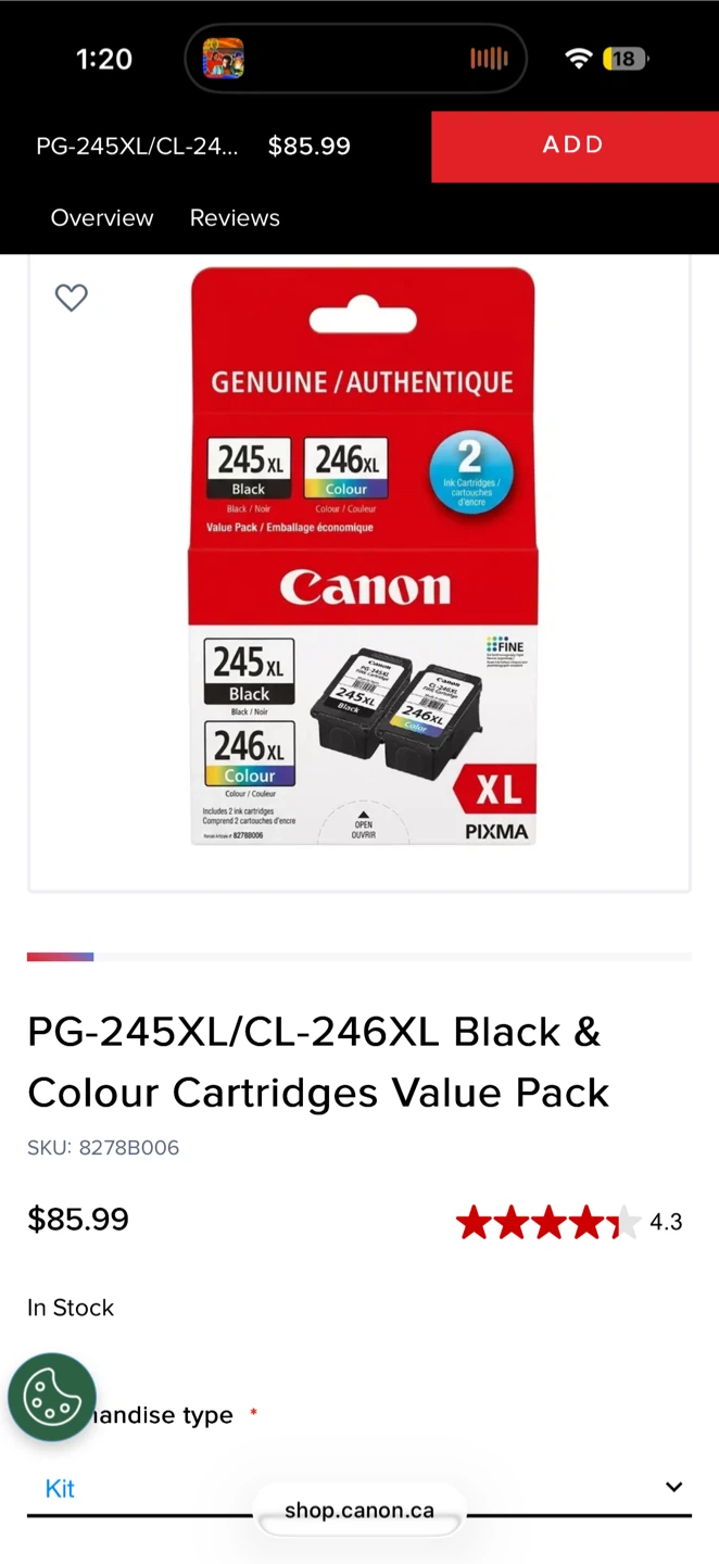Canon PIXMA PG-245XL & CL-246XL Ink Cartridges Value Pack - photo 2