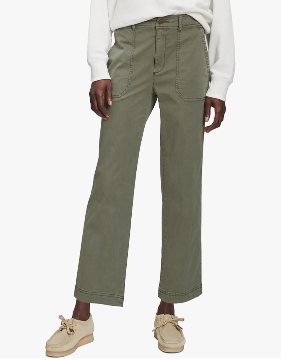 Gap Cotton Utility Pants Olive Green - photo 2