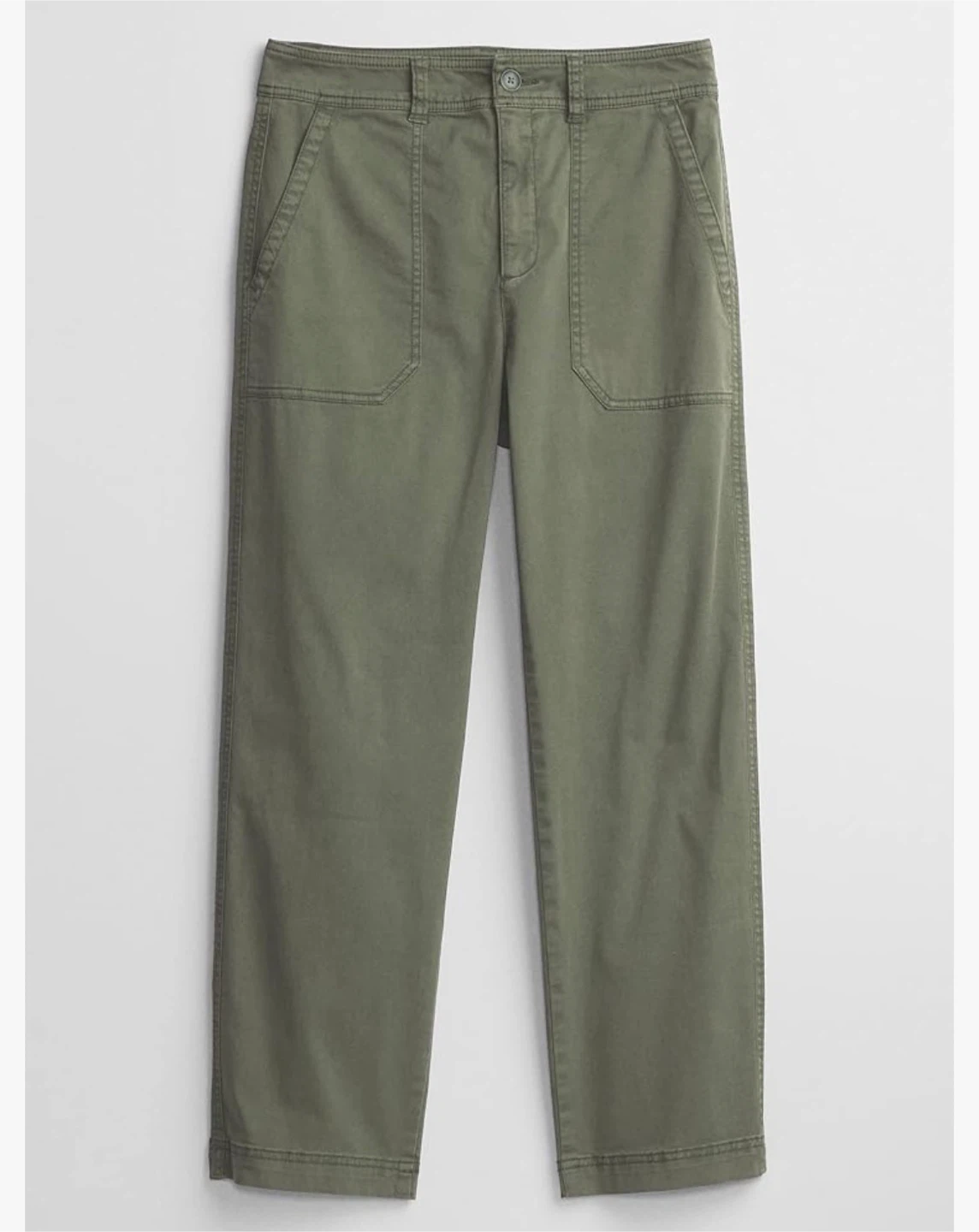 Gap Cotton Utility Pants Olive Green - photo 4