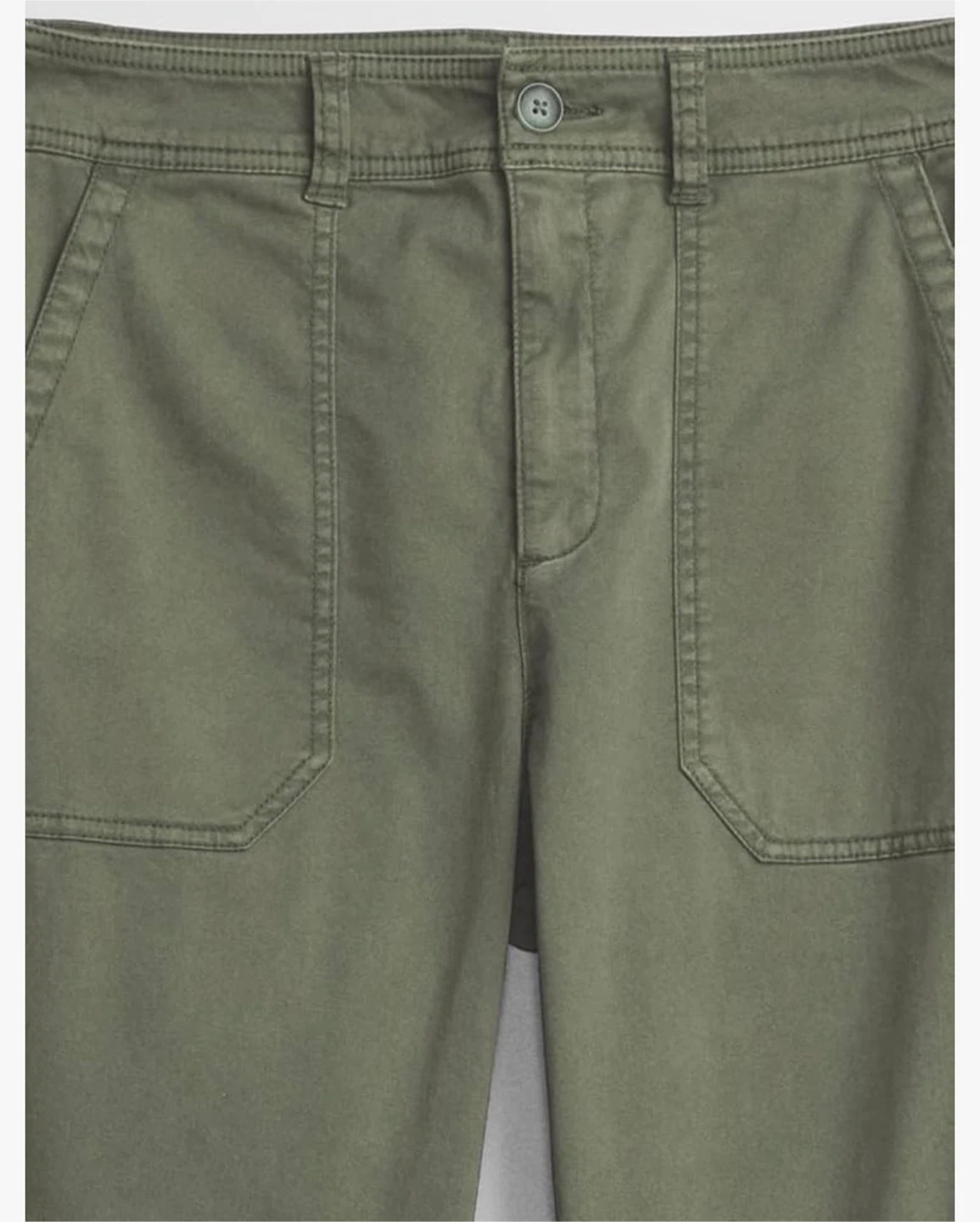 Gap Cotton Utility Pants Olive Green - photo 5