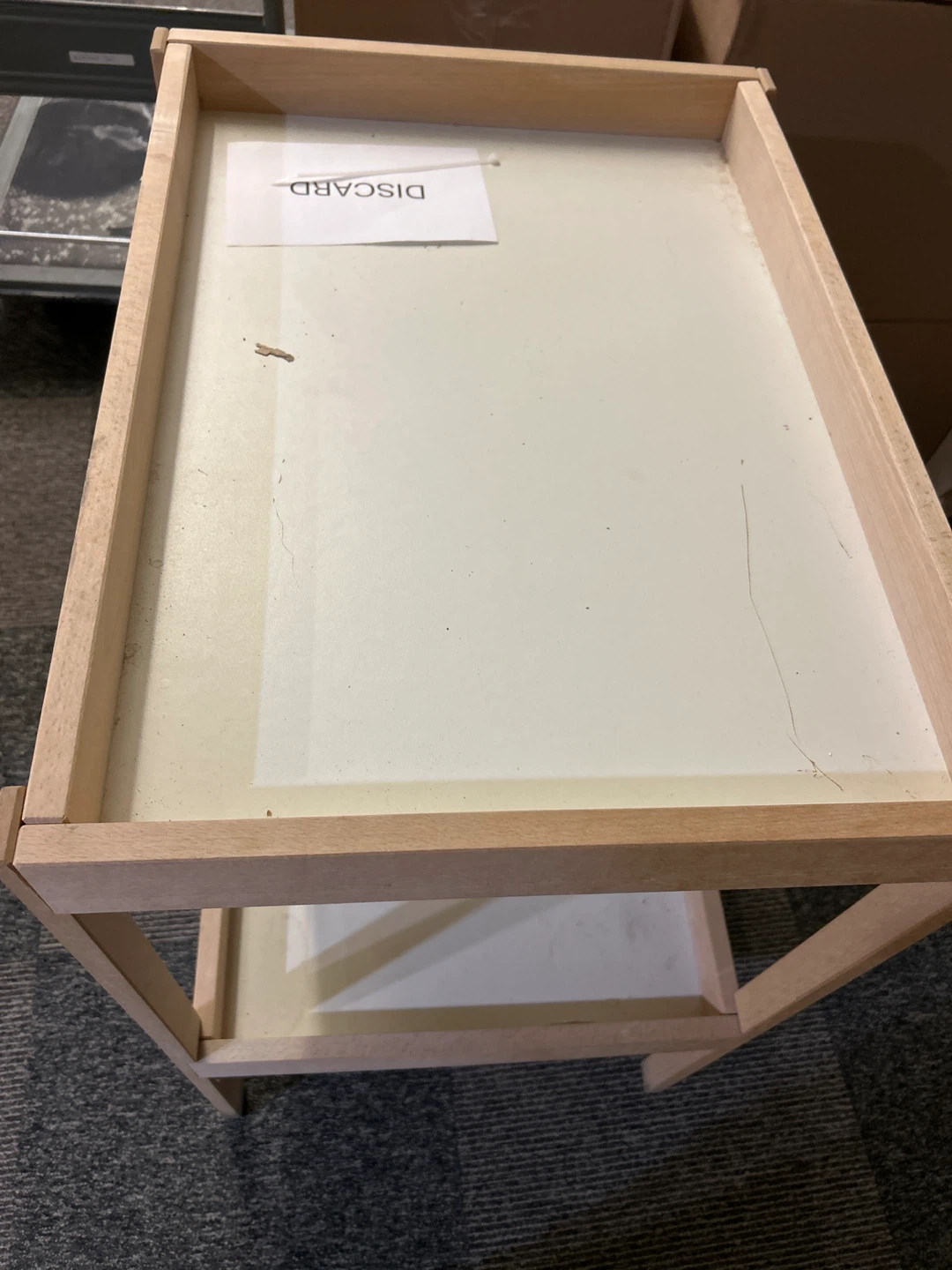 Wooden Two-Tiered Utility Cart