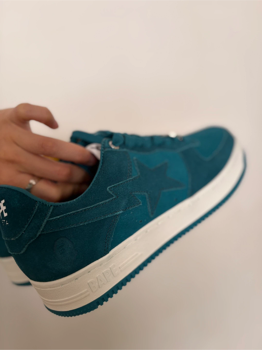 BAPE STA Teal Suede Sneakers - photo 4