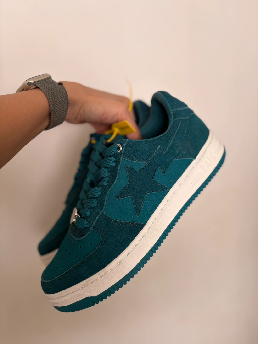 BAPE STA Teal Suede Sneakers