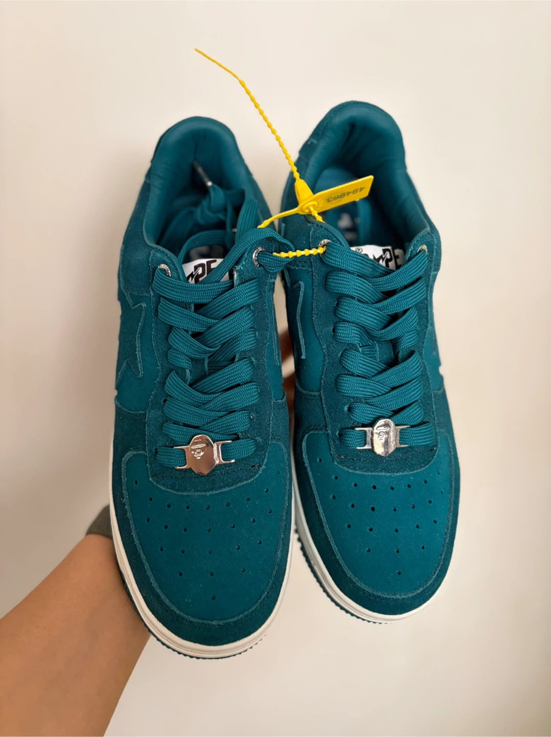 BAPE STA Teal Suede Sneakers - photo 5