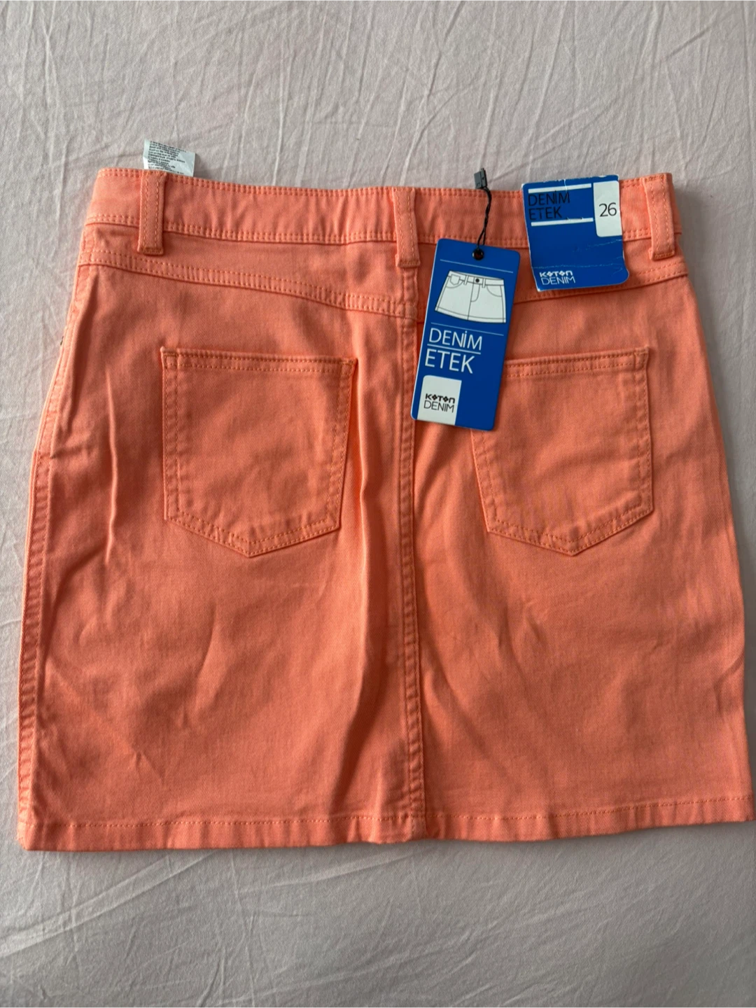 Koton Denim Orange Jean Skirt Size 26 - photo 2