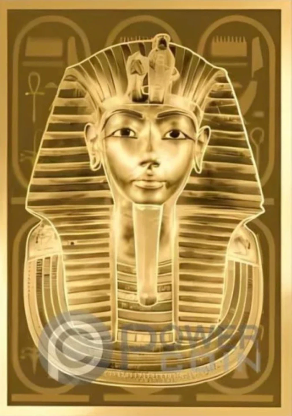 Gold Tutankhamun Egyptian card